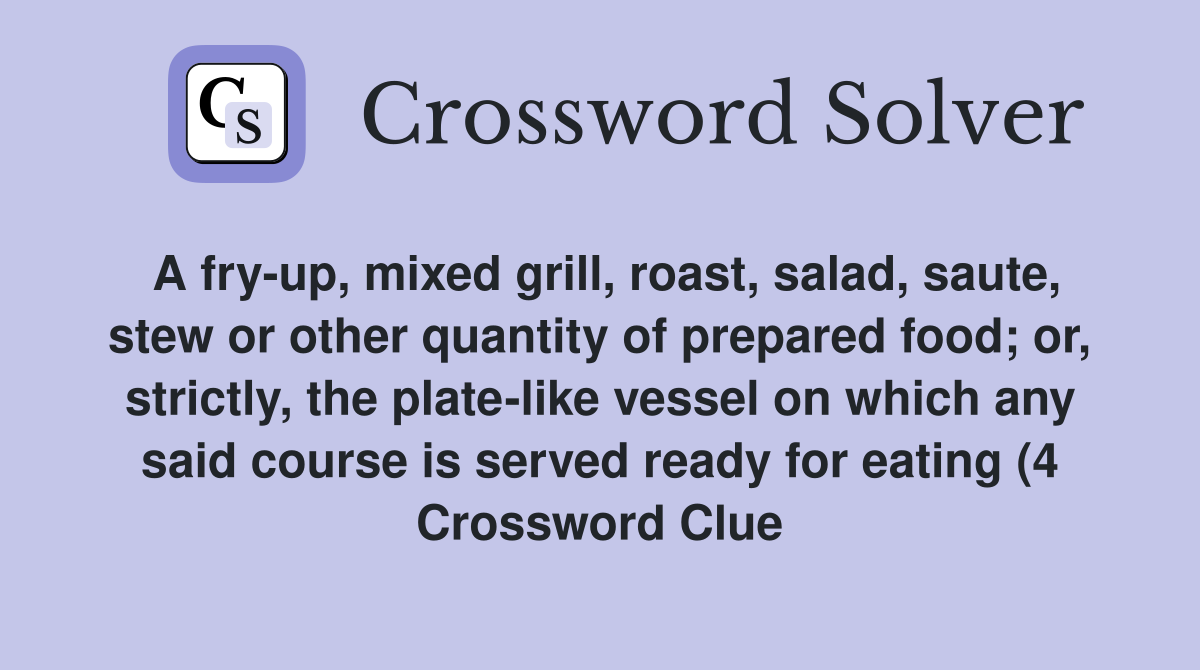 A fry up mixed grill roast salad saute stew or other quantity of A fry up mixed grill roast salad saute stew or other quantity of