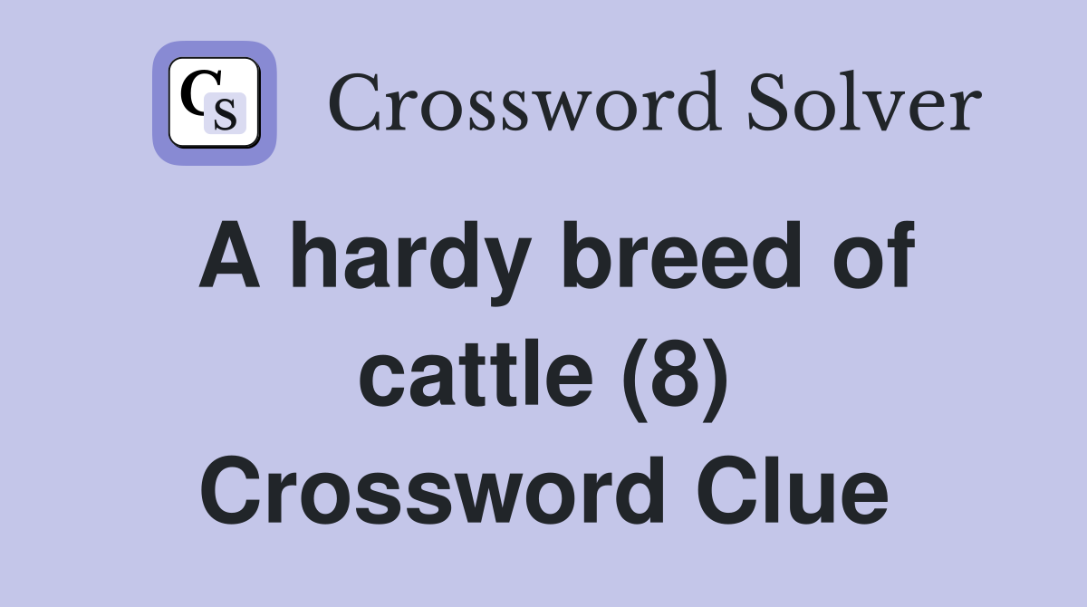 A hardy breed of cattle (8) Crossword Clue