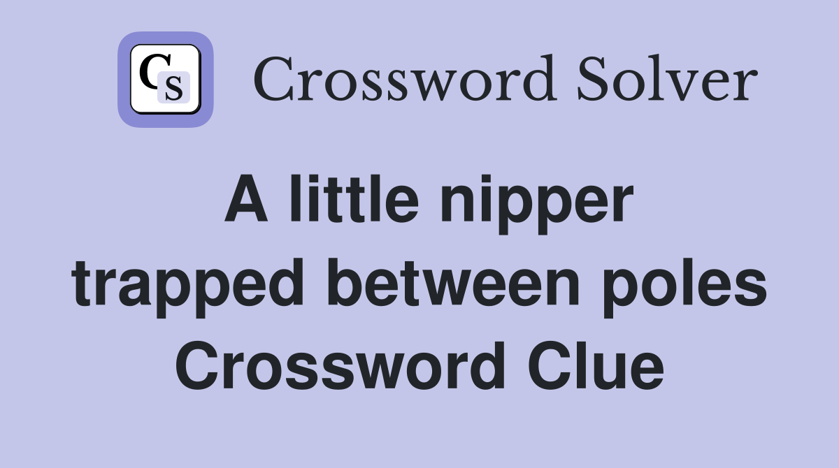 A little nipper trapped between poles Crossword Clue