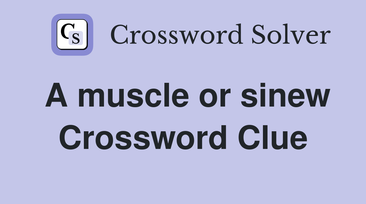 A muscle or sinew Crossword Clue