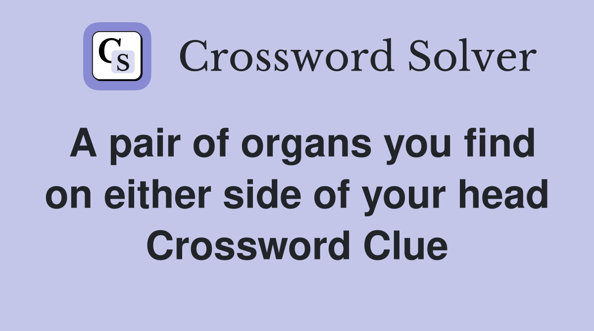 A pair of organs you find on either side of your head Crossword Clue