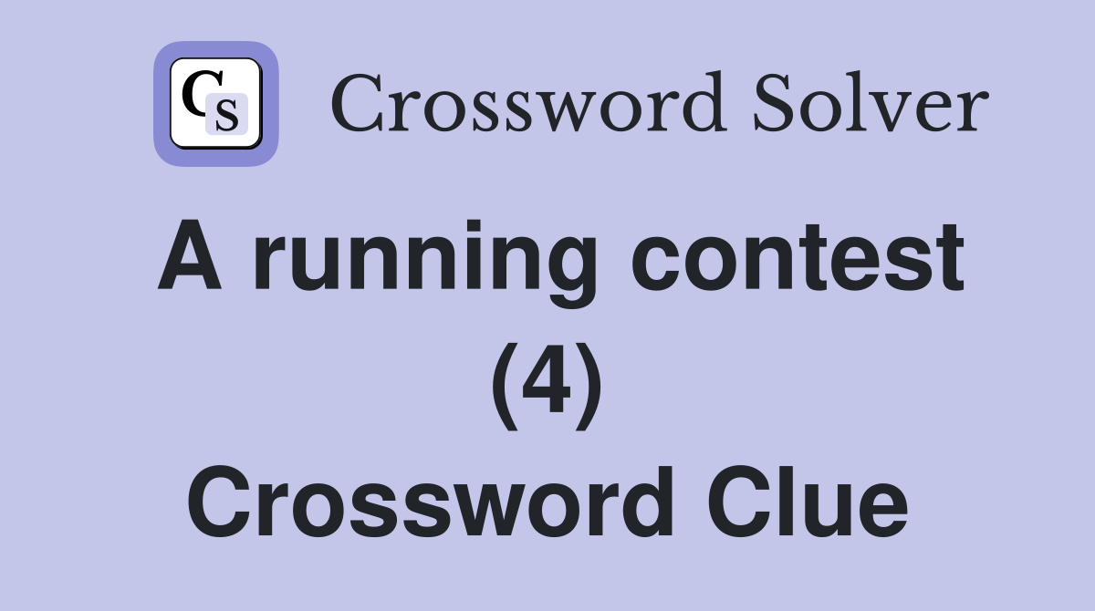 A running contest (4) Crossword Clue