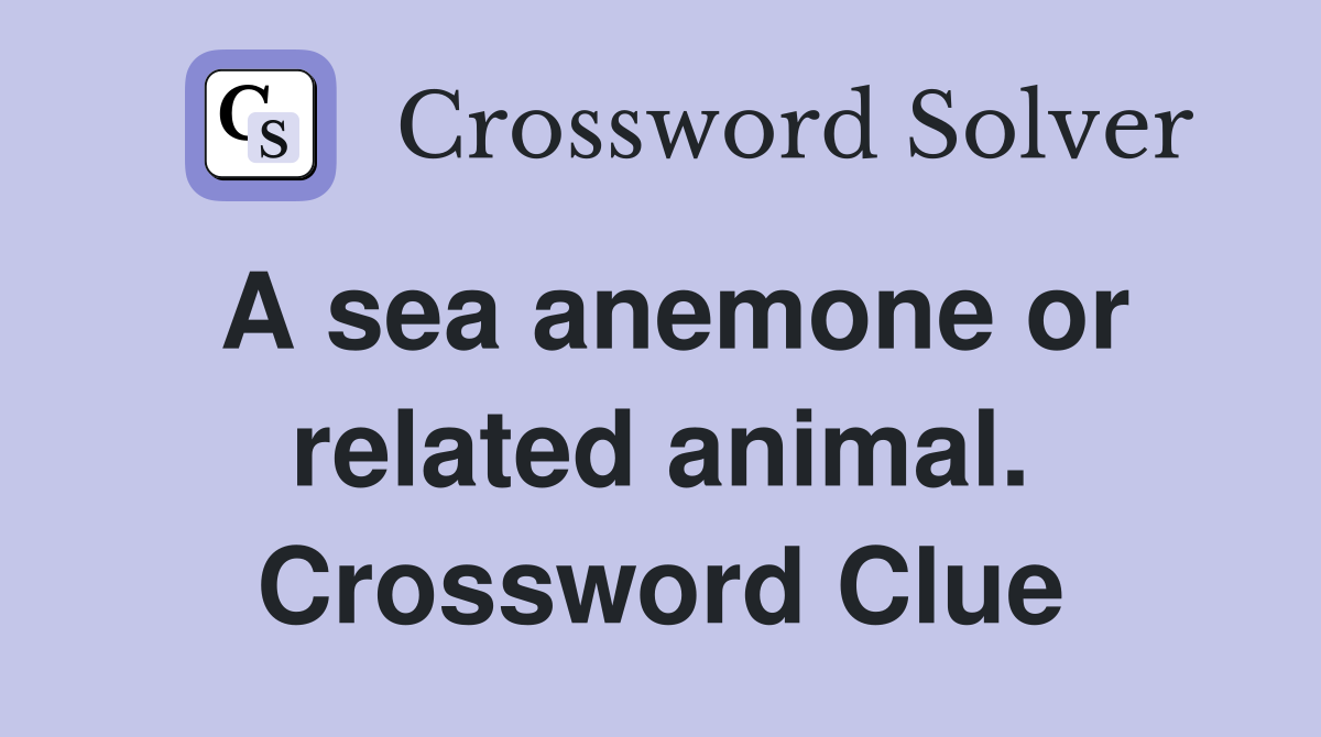 A sea anemone or related animal. Crossword Clue
