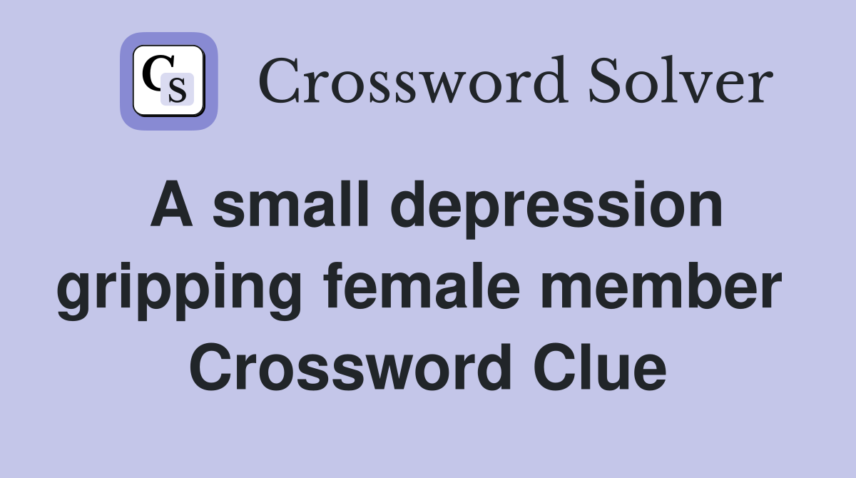 A small depression gripping female member  Crossword Clue