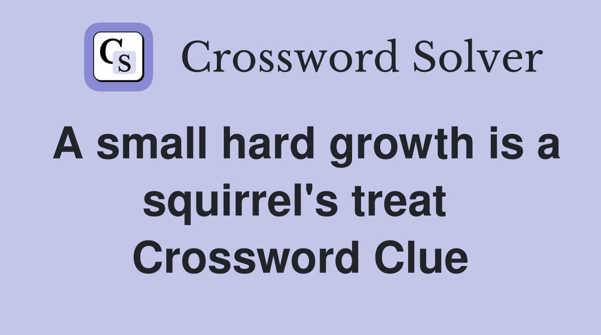 A small hard growth is a squirrel's treat  Crossword Clue