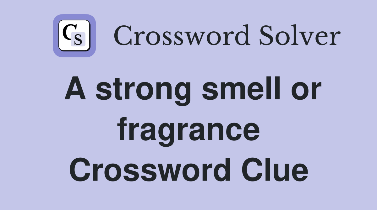 A strong smell or fragrance Crossword Clue