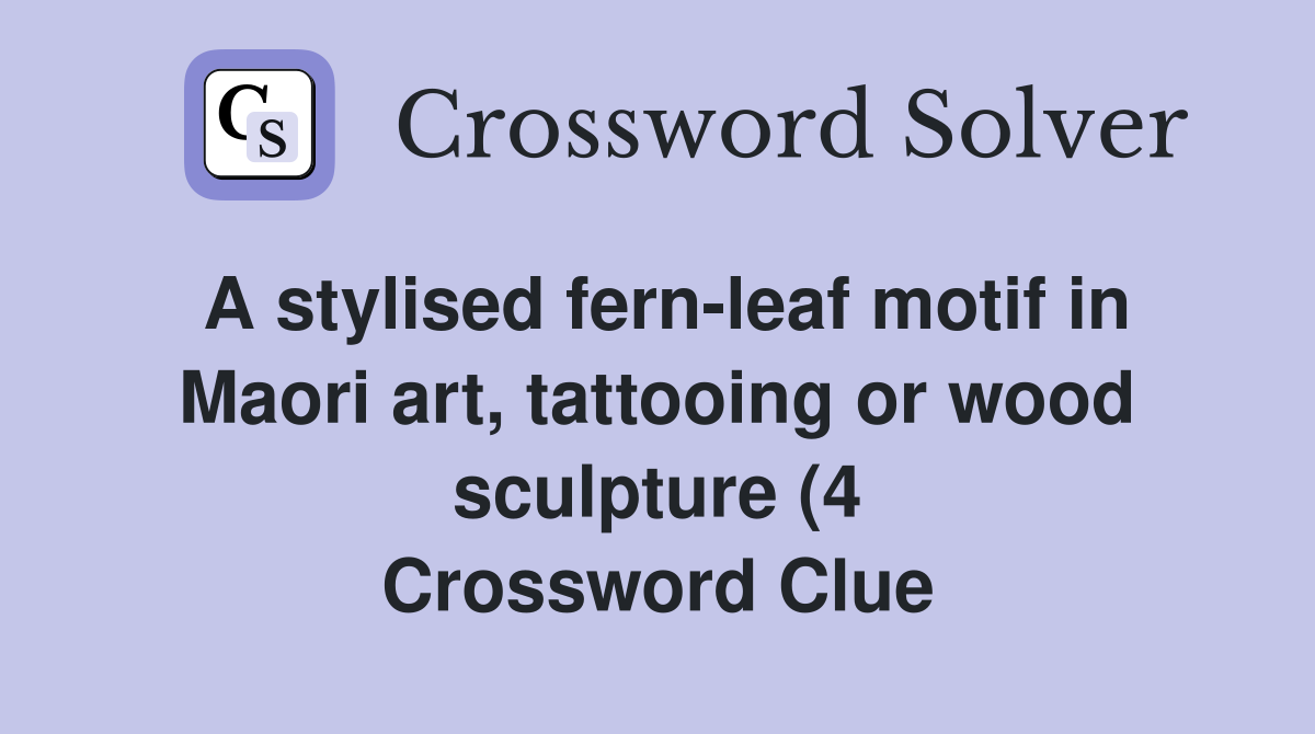 A stylised fern leaf motif in Maori art tattooing or wood sculpture (4 A stylised fern leaf motif in Maori art tattooing or wood sculpture (4