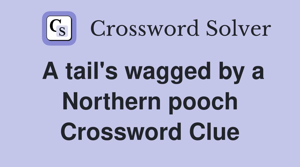 A tail's wagged by a Northern pooch Crossword Clue