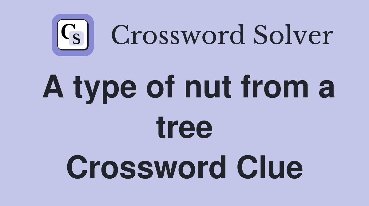 A type of nut from a tree Crossword Clue