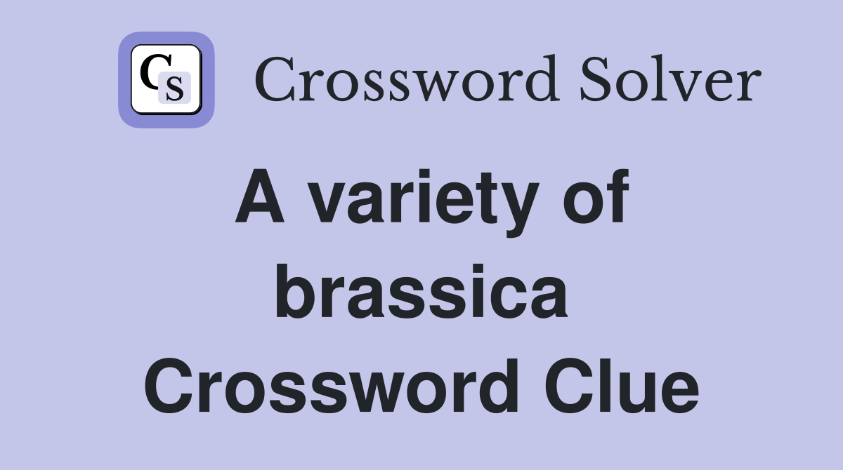 A variety of brassica Crossword Clue