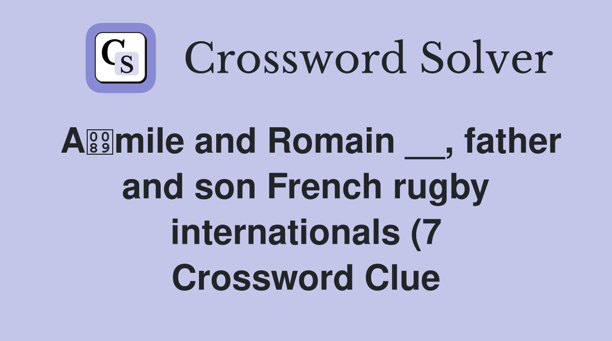 A mile and Romain father and son French rugby internationals (7 A mile and Romain father and son French rugby internationals (7