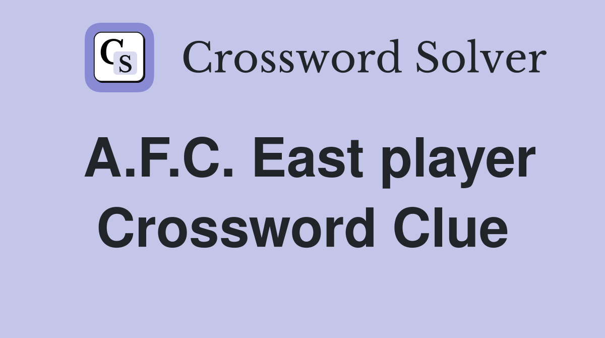A.F.C. East player Crossword Clue