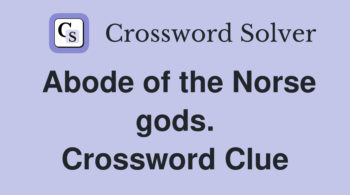 Abode of the Norse gods. Crossword Clue