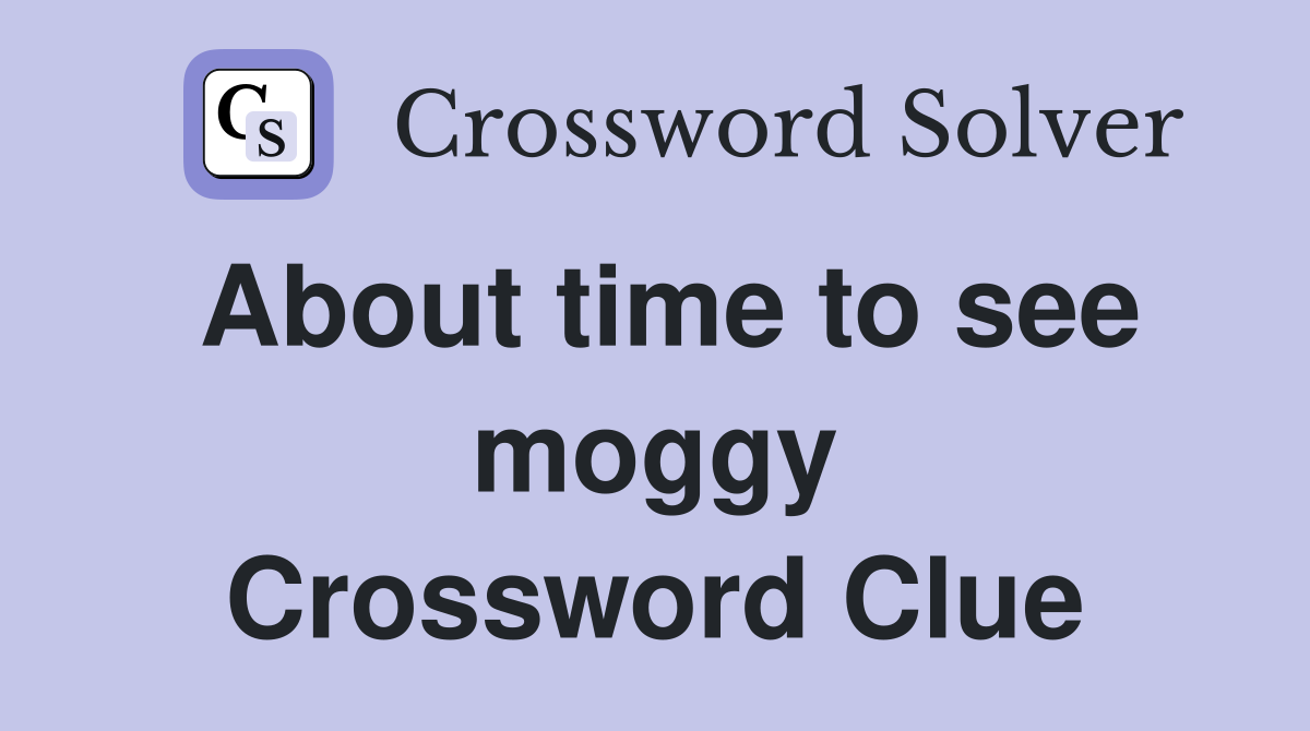 About time to see moggy Crossword Clue