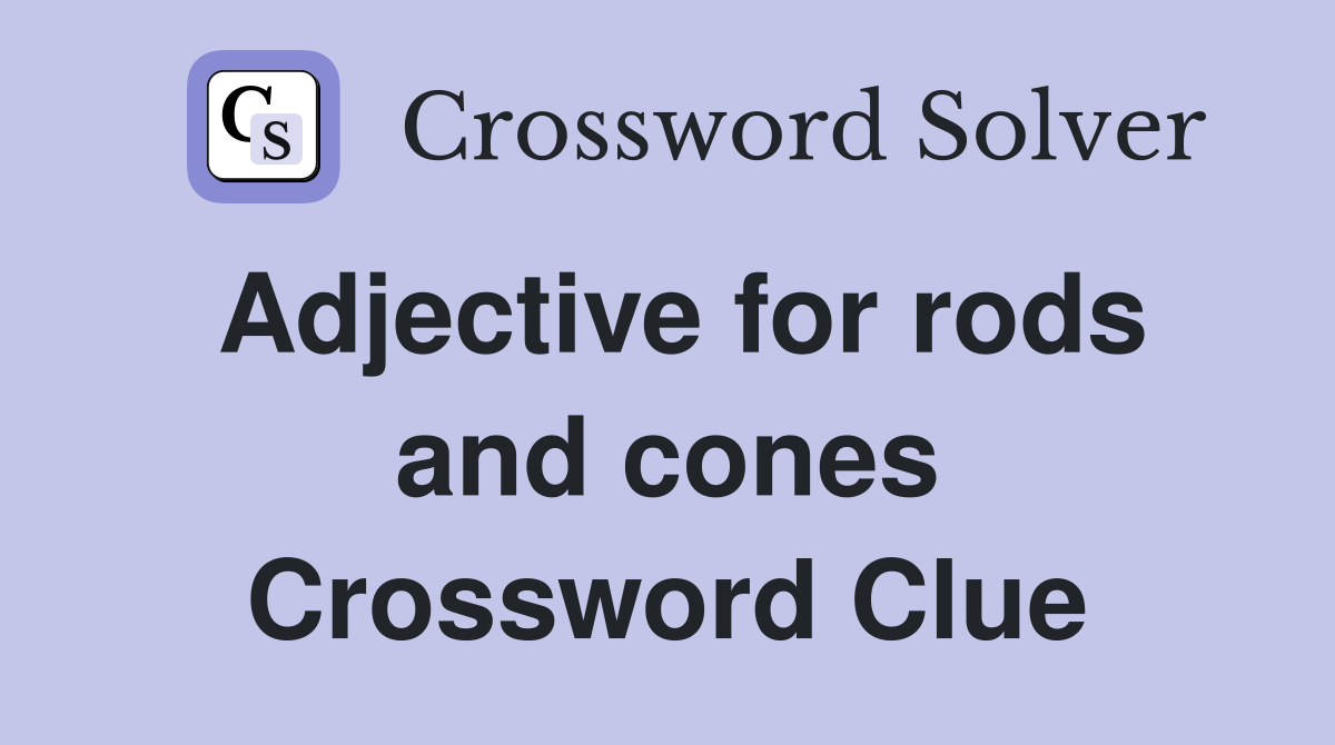 Adjective for rods and cones Crossword Clue