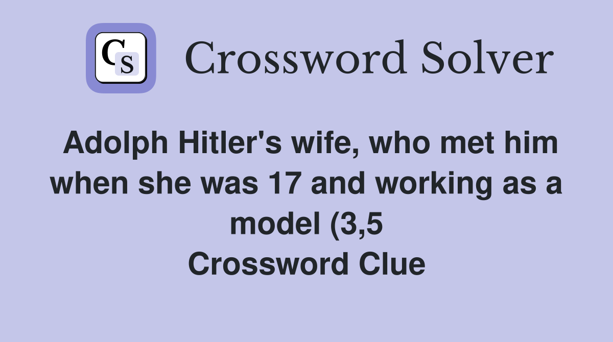 Adolph#39 s wife who met him when she was 17 and working as a Adolph#39 s wife who met him when she was 17 and working as a