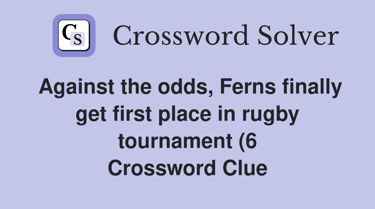 Against the odds Ferns finally get first place in rugby tournament (6 Against the odds Ferns finally get first place in rugby tournament (6
