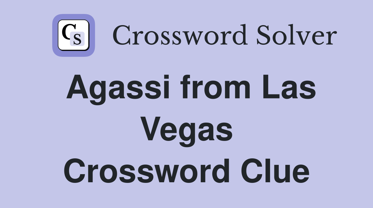 Agassi from Las Vegas Crossword Clue