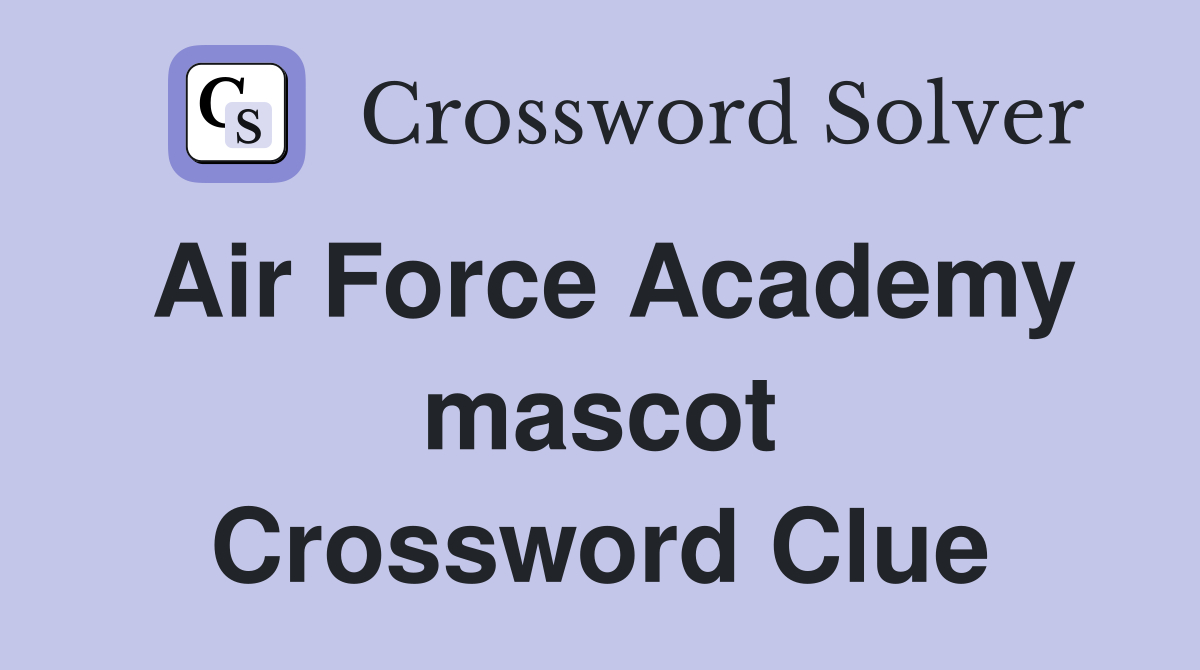 Air Force Academy mascot Crossword Clue