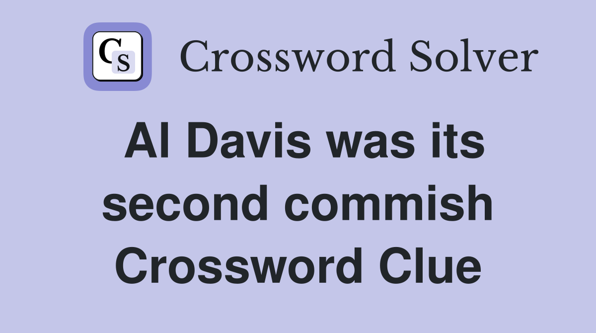 Al Davis was its second commish Crossword Clue