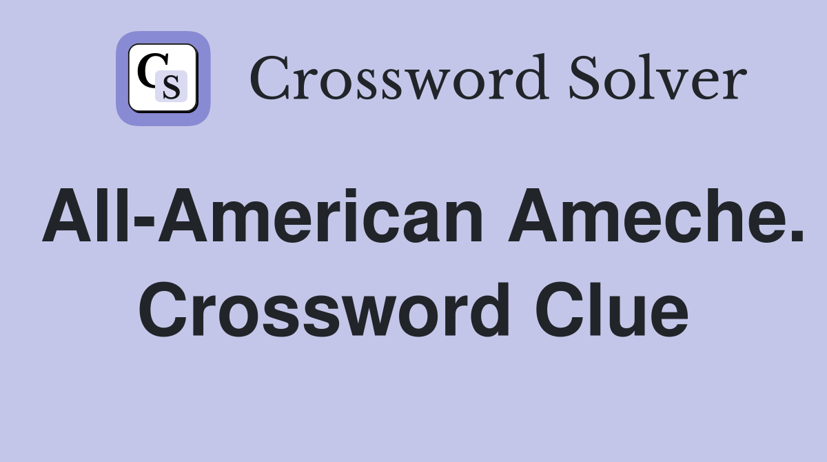 All-American Ameche. Crossword Clue