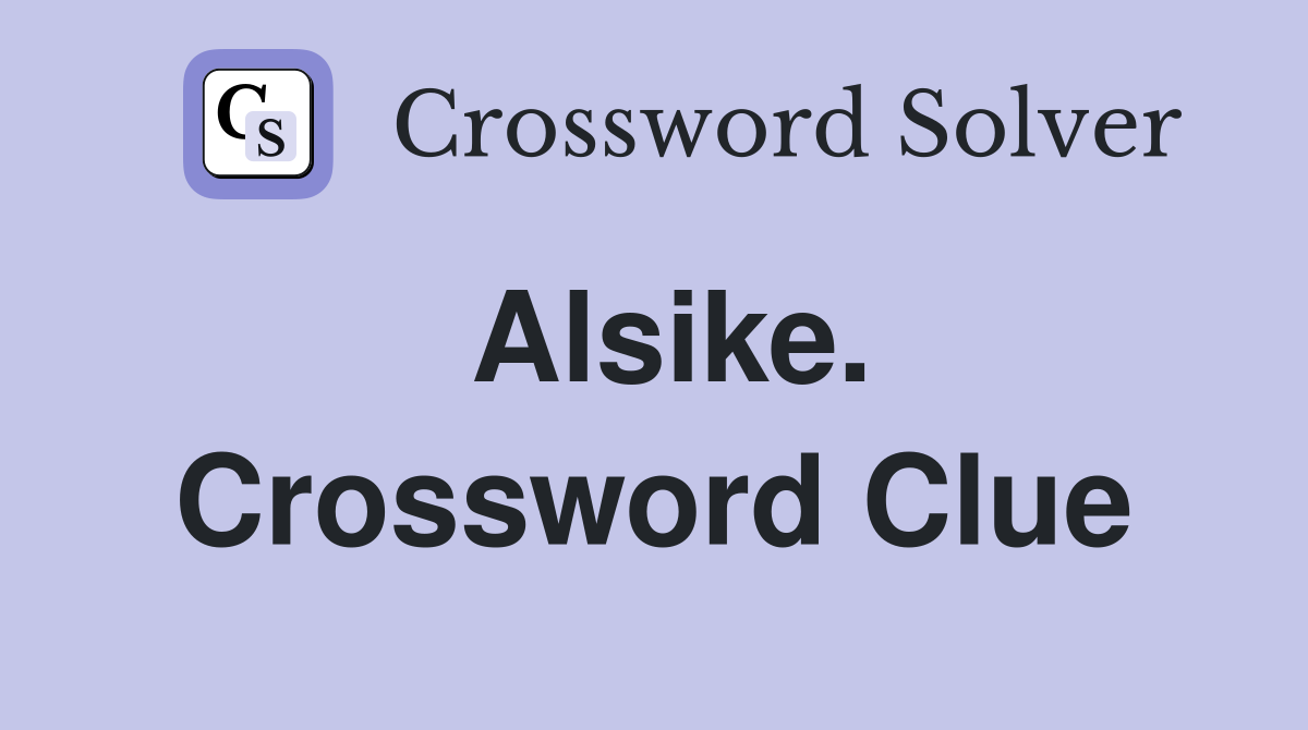 Alsike. Crossword Clue