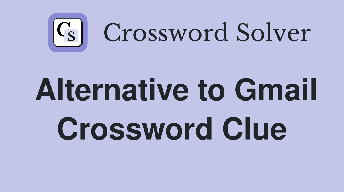 Alternative to Gmail Crossword Clue