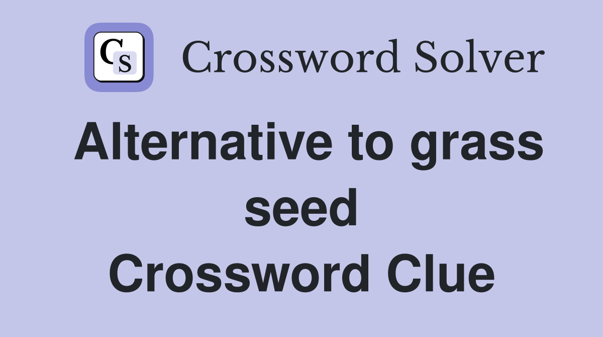 Alternative to grass seed Crossword Clue