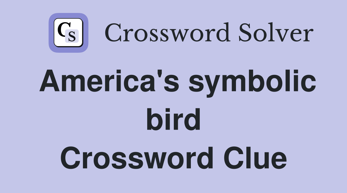 America's symbolic bird Crossword Clue