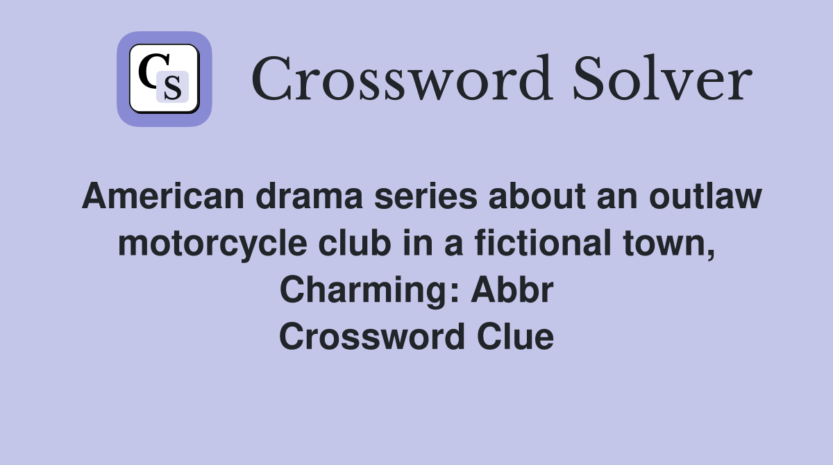 American drama series about an outlaw motorcycle club in a fictional