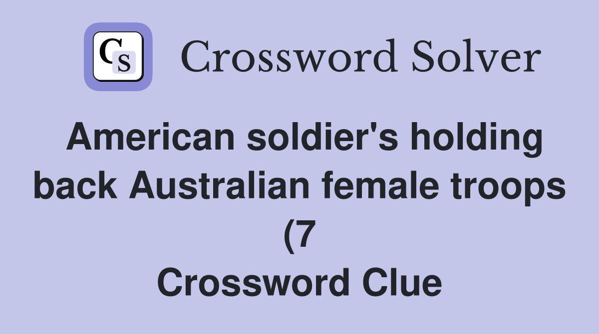 American soldier #39 s holding back Australian female troops (7 American soldier #39 s holding back Australian female troops (7
