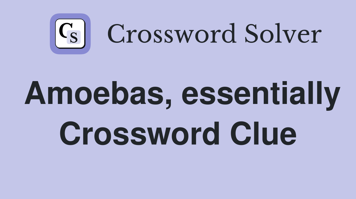 Amoebas, essentially Crossword Clue
