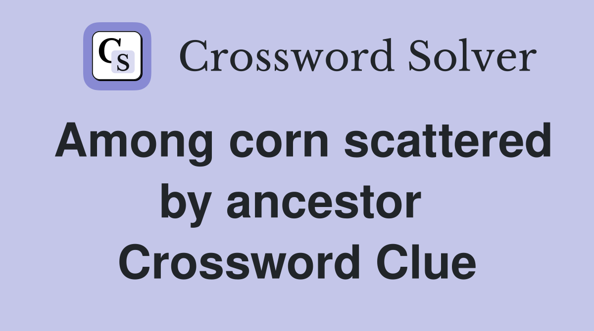 Among corn scattered by ancestor  Crossword Clue