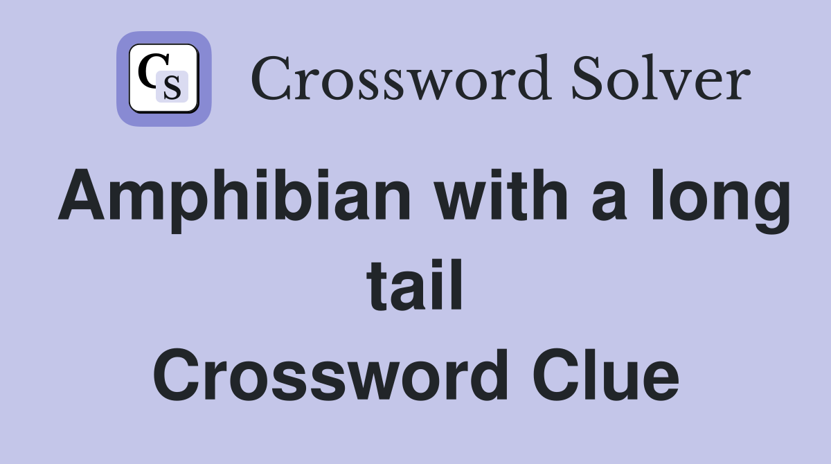 Amphibian with a long tail Crossword Clue