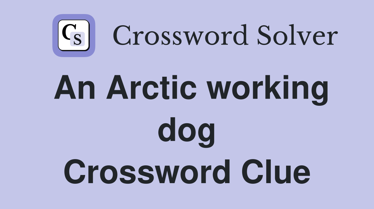 An Arctic working dog Crossword Clue