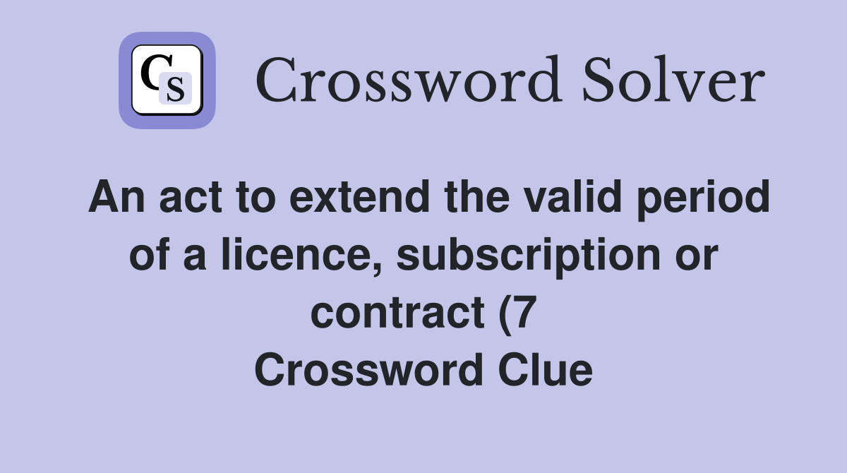 An act to extend the valid period of a licence subscription or An act to extend the valid period of a licence subscription or