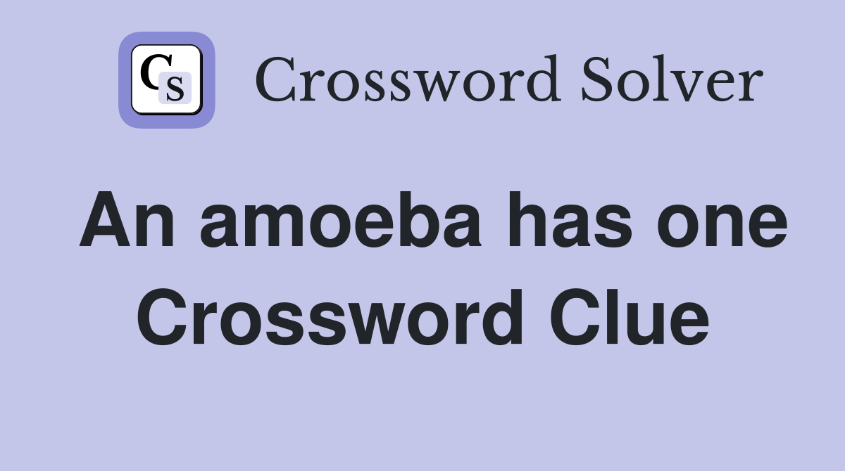 An amoeba has one Crossword Clue