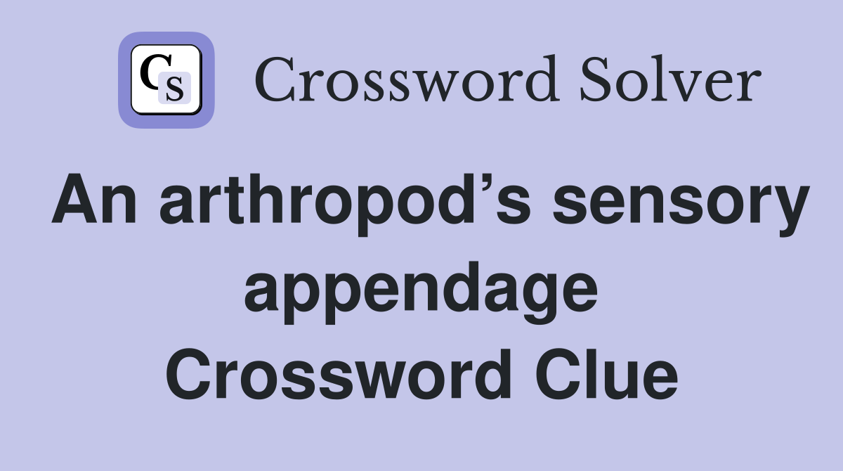 An arthropod’s sensory appendage Crossword Clue