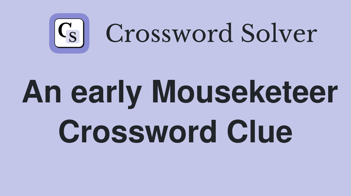 An early Mouseketeer Crossword Clue