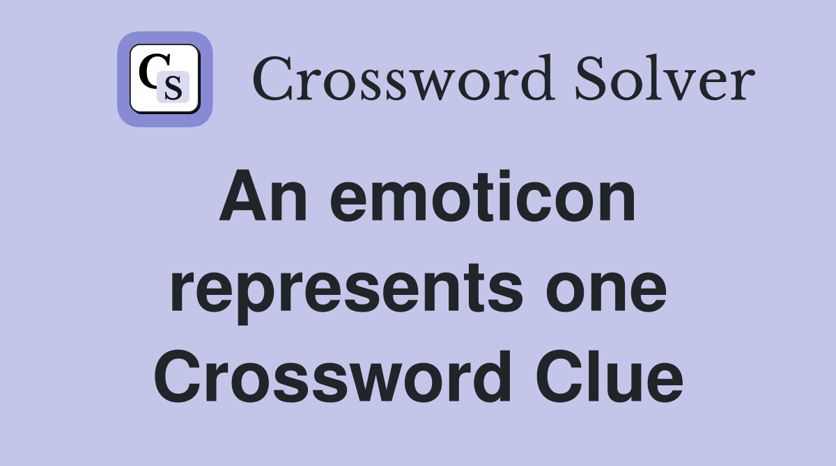 An emoticon represents one Crossword Clue