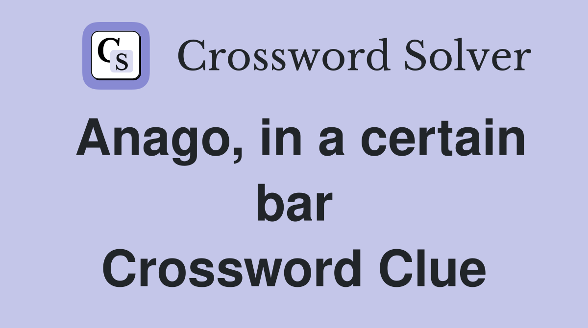 Anago, in a certain bar Crossword Clue