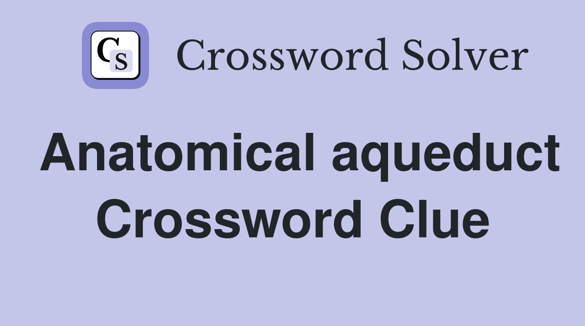 Anatomical aqueduct Crossword Clue