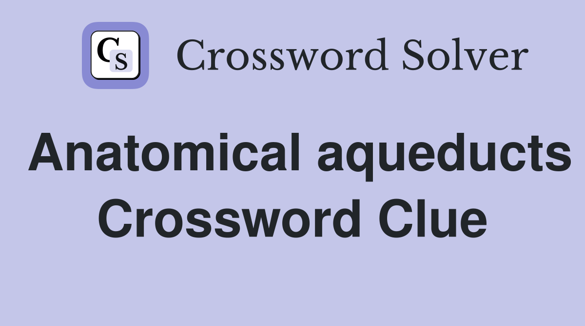 Anatomical aqueducts Crossword Clue
