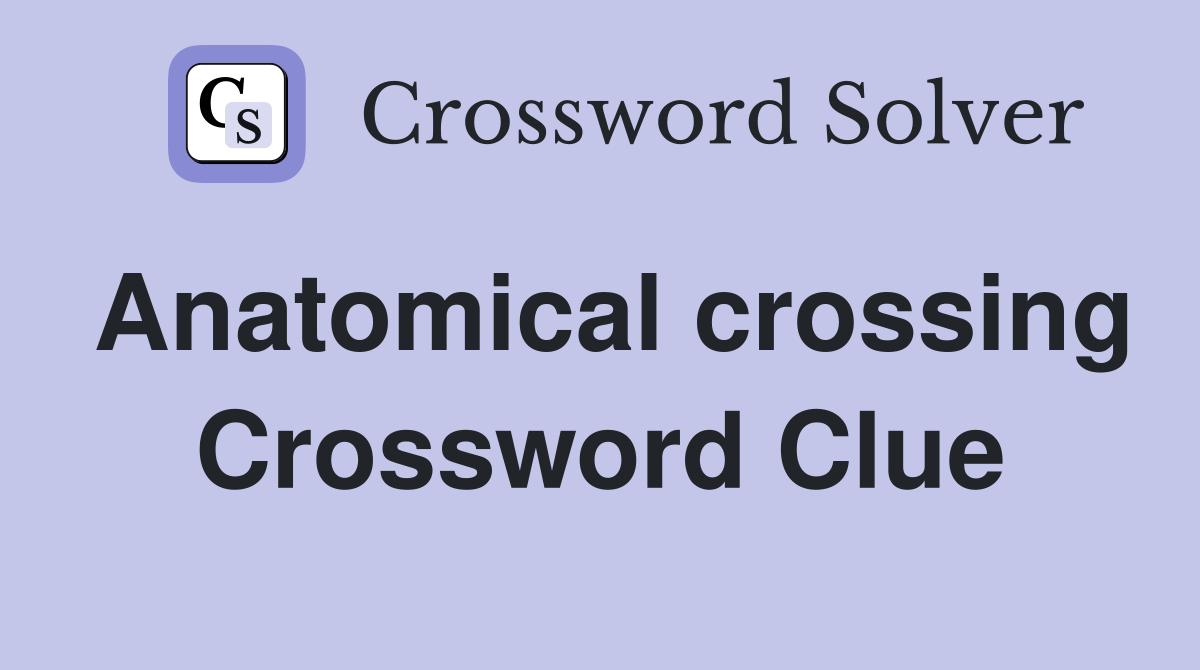 Anatomical crossing Crossword Clue