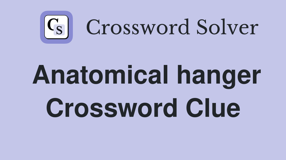 Anatomical hanger Crossword Clue
