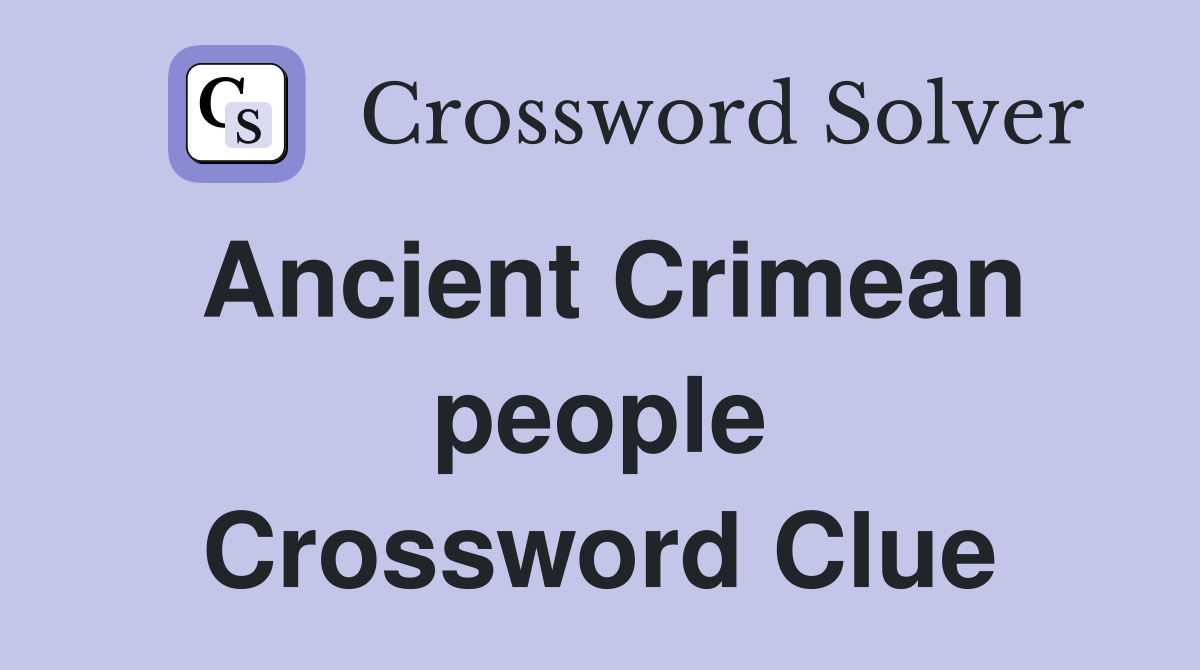 Ancient Crimean people Crossword Clue