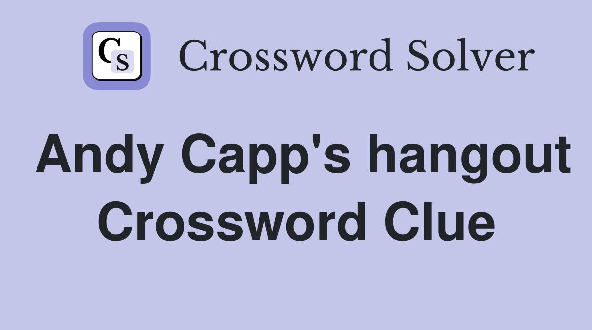 Andy Capp's hangout Crossword Clue