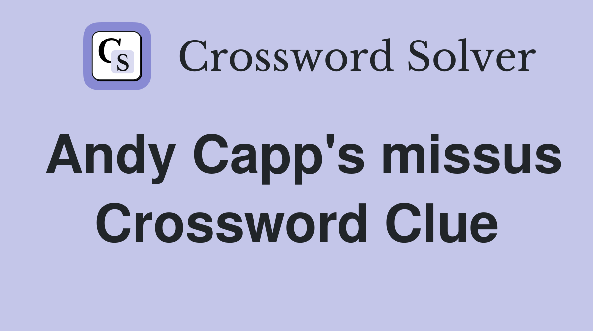 Andy Capp's missus Crossword Clue