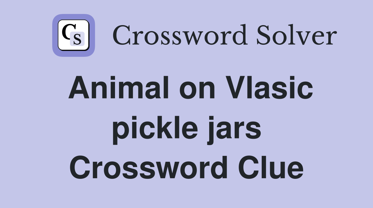 Animal on Vlasic pickle jars Crossword Clue