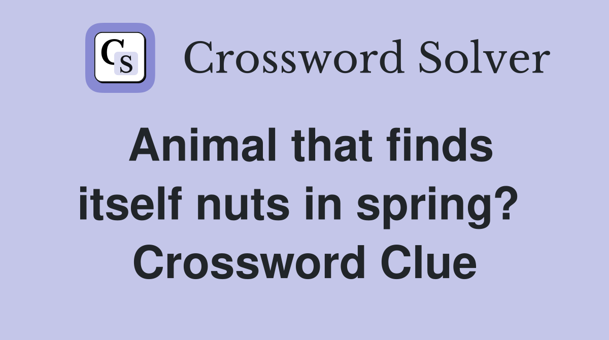 Animal that finds itself nuts in spring?  Crossword Clue